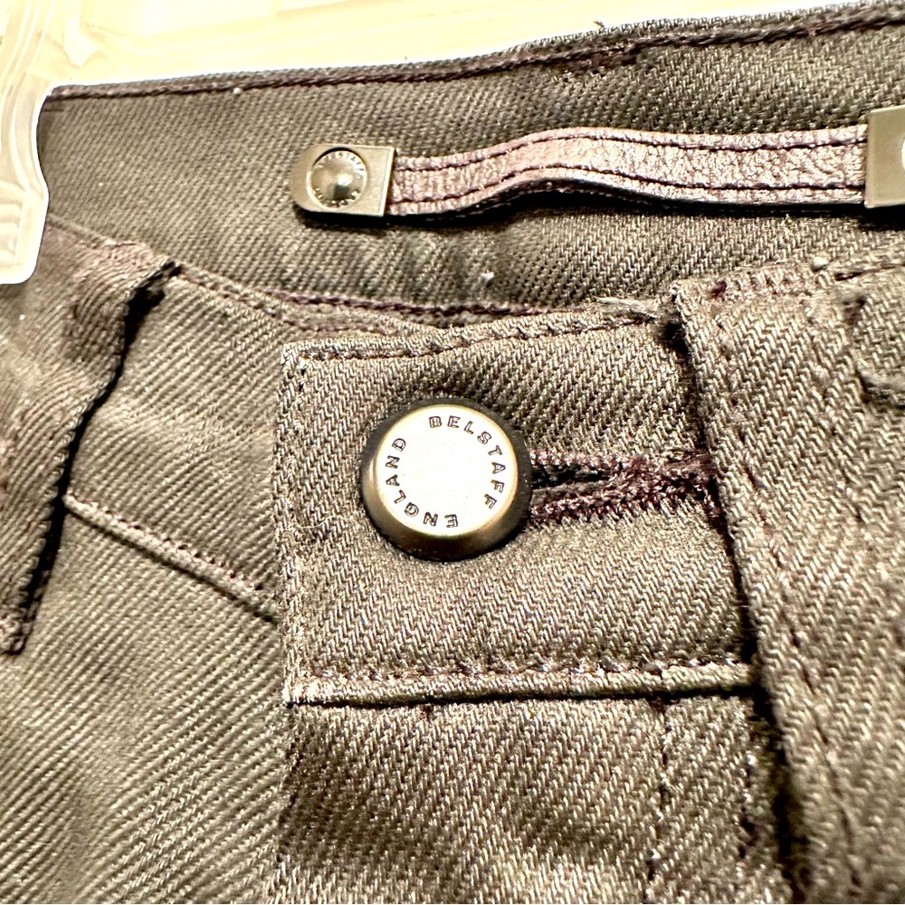 Belstaff Black Men's Jeans Cargo Stretch Trousers Slim  Biker Zip BLACK W28